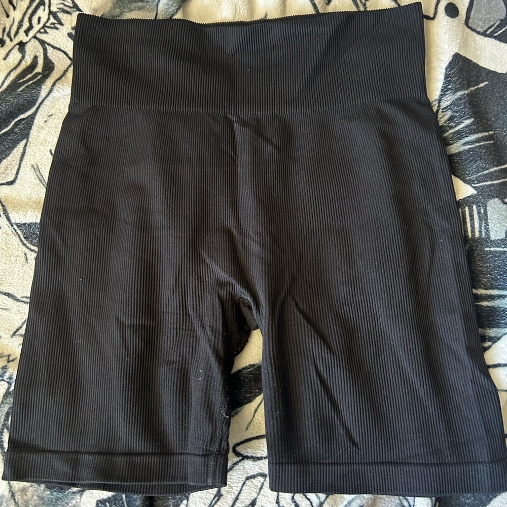 Black Compression Biker Shorts